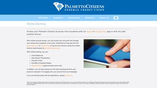 Palmetto Citizens Mobile App & Mobile Banking