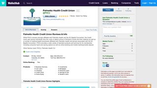 Palmetto Health Credit Union Reviews - WalletHub