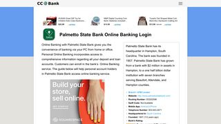 Palmetto State Bank Online Banking Login - CC Bank