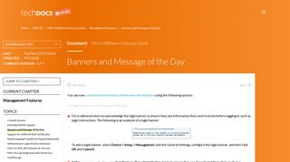 Banners and Message of the Day - Palo Alto Networks