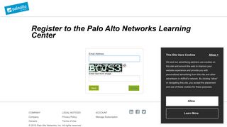 Register To Palo Alto Networks Learning Center