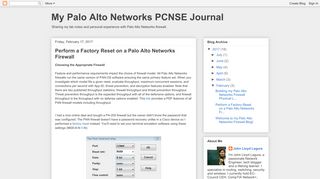 My Palo Alto Networks PCNSE Journal: Perform a Factory Reset on a ...