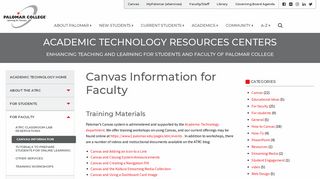 Canvas Information for Faculty - Academic ... - Palomar College