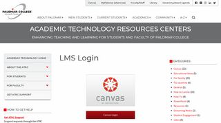 LMS Login - Academic Technology Resources ... - Palomar College