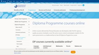 Diploma Programme courses online - International Baccalaureate