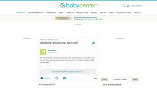 pampers rewards not working? - BabyCenter