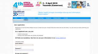 The Pan African Medical Journal - User registration