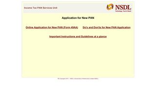 PAN Card Application - Online PAN application - NSDL