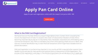 Apply Pan Card Online : PAN Card Online Registration - MyOnlineCA