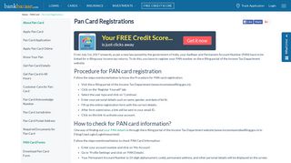 Pan Card Registration by Online, Pan Card Information, Fee & Number
