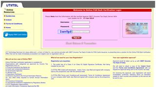 UTITSL-PAN BULK VERIFICATION-REGISTRATION - MyUTIITSL