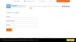 Client Login - Pan Research