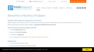 Pan Research - Mystery Shopper | Mystery Shopper Jobs | Become a ...
