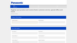 Register a Product | Panasonic