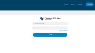 Login | Developers | Panasonic IPTV Apps DEVELOPERS