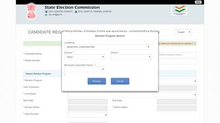 Candidate Registration Form for Municipal Corporation