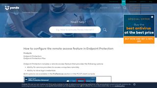 How to configure the remote access feature in Endpoint Protection ...
