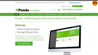 Find my Panda bin collection day Pay Panda bills online