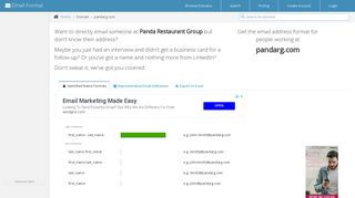 Email Address Format for pandarg.com (Panda Restaurant Group ...