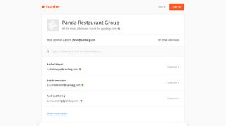 Panda Restaurant Group - email addresses & email format • Hunter