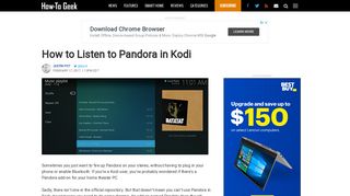 How to Listen to Pandora in Kodi