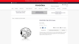 PANDORA Club 2018 charm