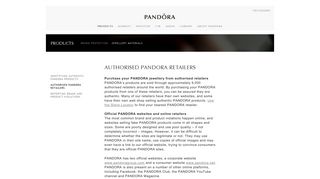 Authorised PANDORA retailers | Pandora group