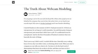 The Truth About Webcam Modeling – Pandora Modeling – Medium