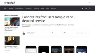 Pandora lets free users sample its on-demand service - Engadget