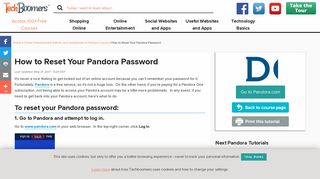 How to Reset a Pandora Password If You Forget It - Techboomers.com