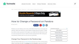 How to Change a Password on Pandora | Techwalla.com