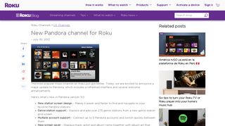 New Pandora channel for Roku - Roku Blog