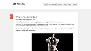 What is Pandora's Box? | Altera Mail - Vin DiCarlo