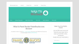 What Is Panel Bucks? PanelBucks.com Review! - RAGS TO NICHE$
