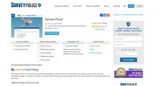 Opinea Panel Ranking and Reviews - SurveyPolice