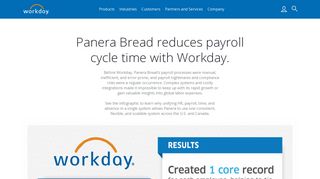 Panera Bread reduces payroll cycle time with Workday.