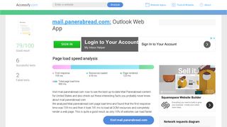 Access mail.panerabread.com. Outlook Web App