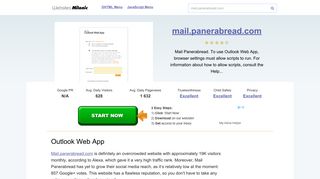 Mail.panerabread.com website. Outlook Web App.