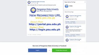 New redirected URL for Student's portal... - Pangasinan State ...