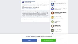 To our dear students, our online... - Pangasinan State University ...