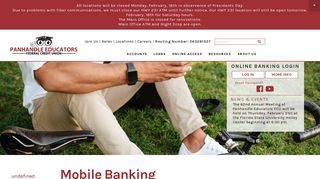 Mobile Banking — Panhandle Educators FCU