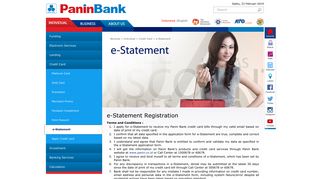 e-Statement Registration - Panin Bank