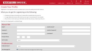 - Online Registration - Bartell Drugs