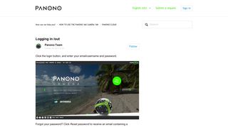 Logging in /out – How can we help you? - Panono