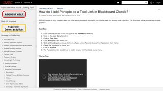 How do I add Panopto as a Tool Link in Blackboard Classic? - Find ...