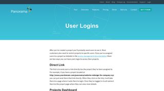 User Logins - Project Panorama