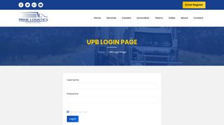 Prime Logistic » UPB Login Page