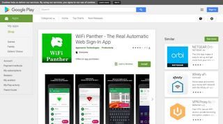 WiFi Panther - The Real Automatic Web Sign-In App - Apps on Google ...