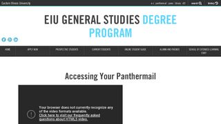 Accessing Your Panthermail - Eastern Illinois University