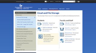 GSU Technology | Email and File Storage
